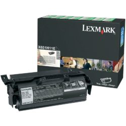 Lexmark X651H11E Toner, Black Single Pack